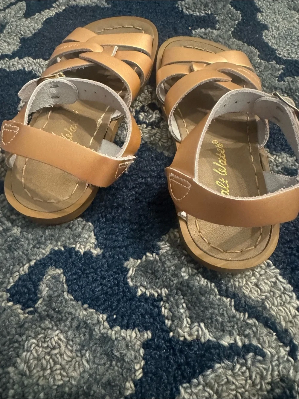 Kids' Rose Gold Strappy Sandals